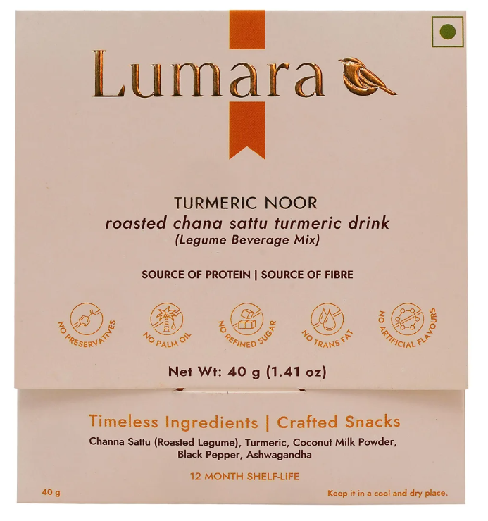 Lumara Turmeric Noor roasted chana sattu turmeric drink