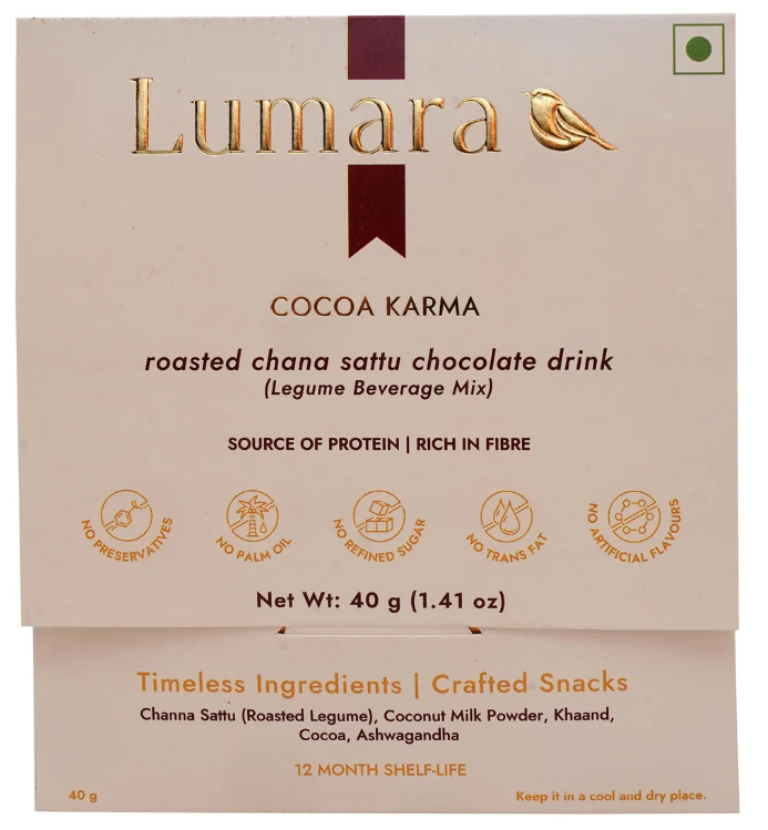 Lumara Cocoa Karma roasted chana sattu chocolate drink