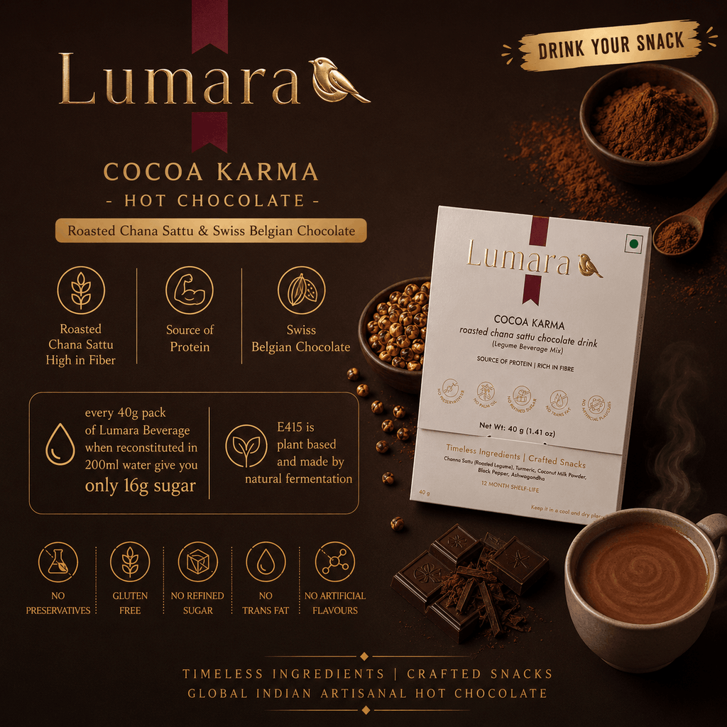 Lumara Cocoa Karma roasted chana sattu chocolate drink
