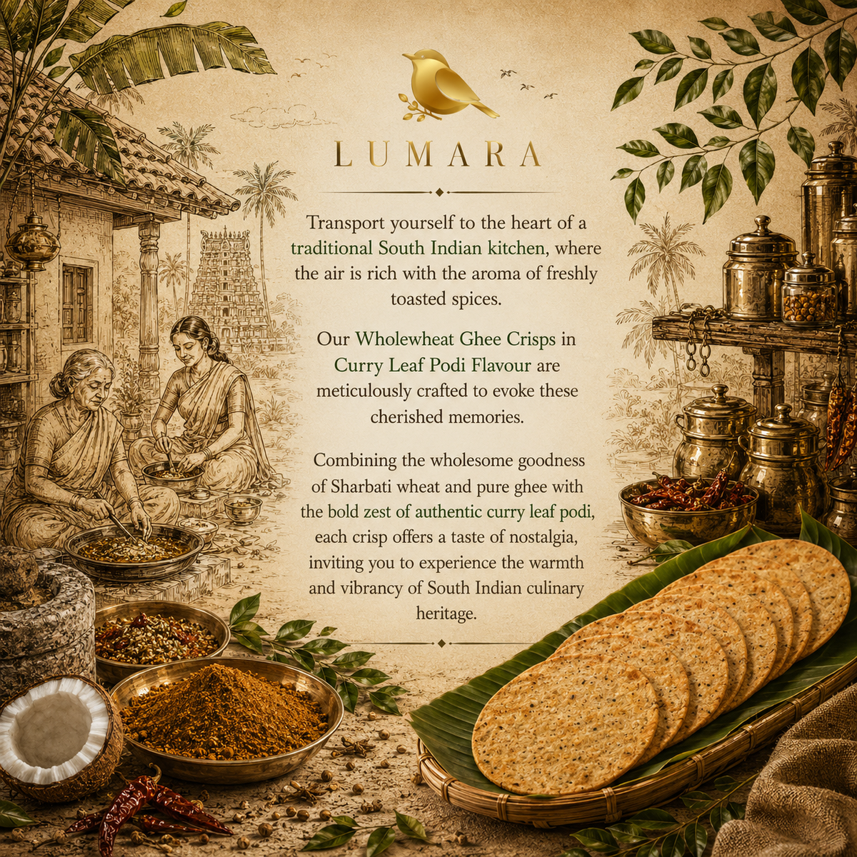 Lumara Curry Leaf Podi Crisps
