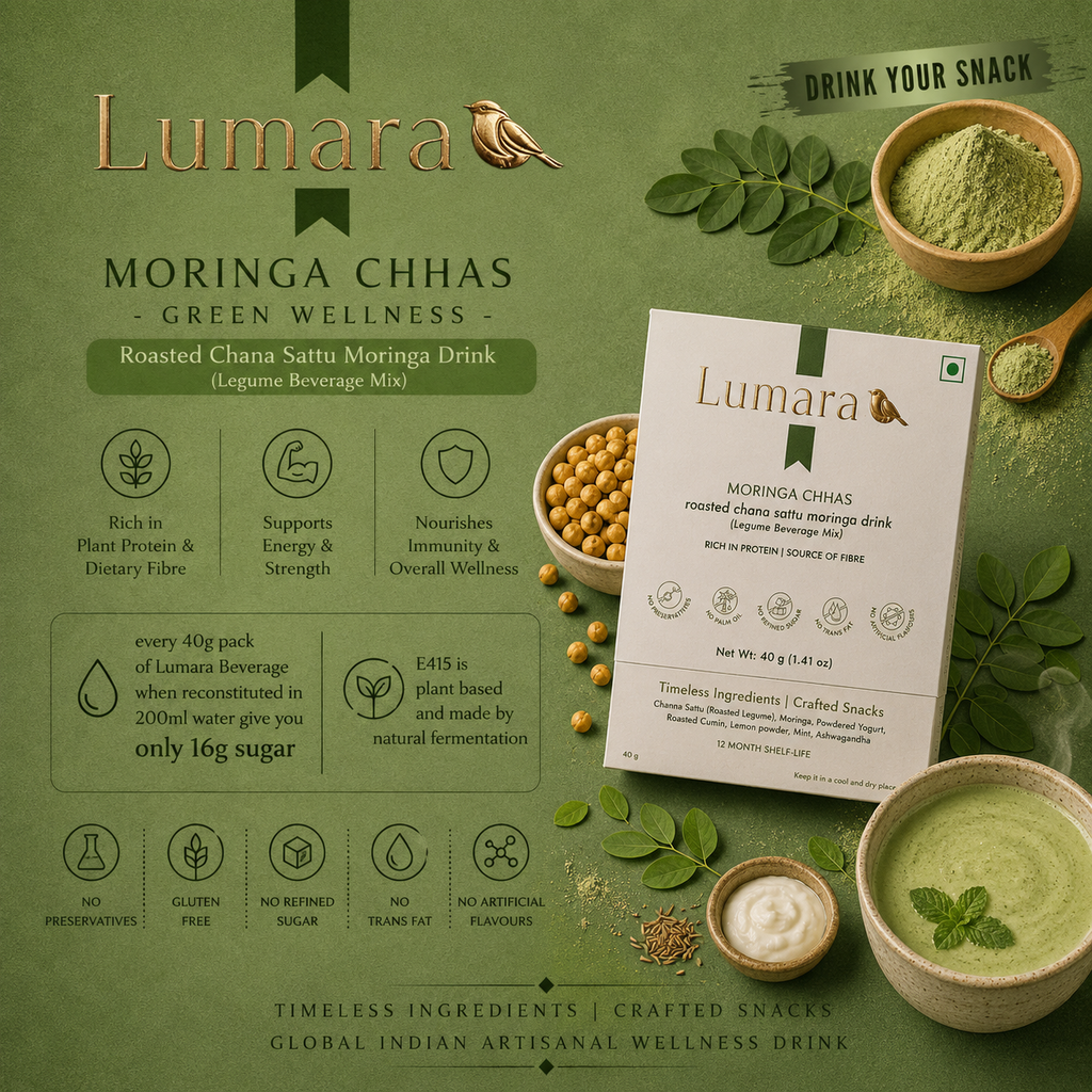 Lumara Moringa Chhas roasted chana sattu moringa drink