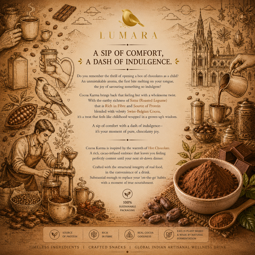 Lumara Cocoa Karma roasted chana sattu chocolate drink