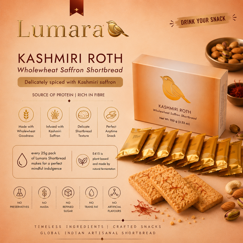 Lumara Wholewheat Saffron Shortbread Kashmiri Roth