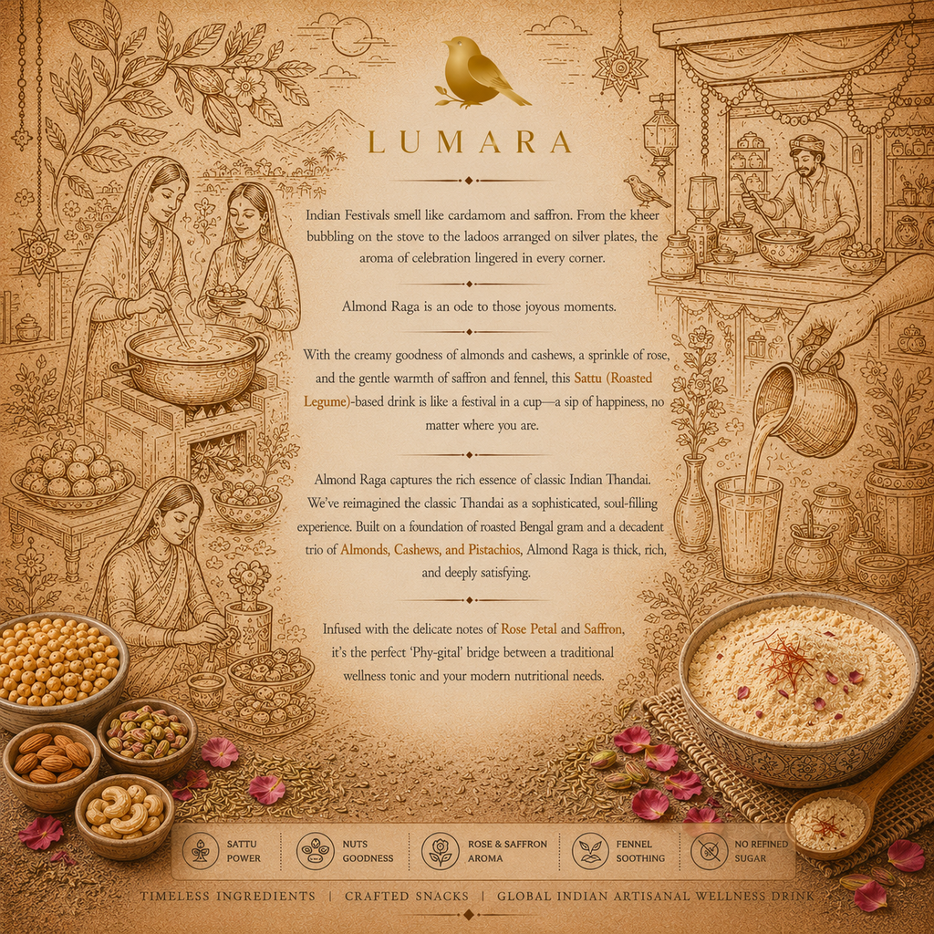 Lumara Almond Raga roasted chana sattu almond drink