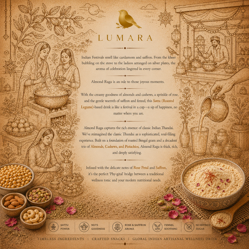 Lumara Almond Raga roasted chana sattu almond drink