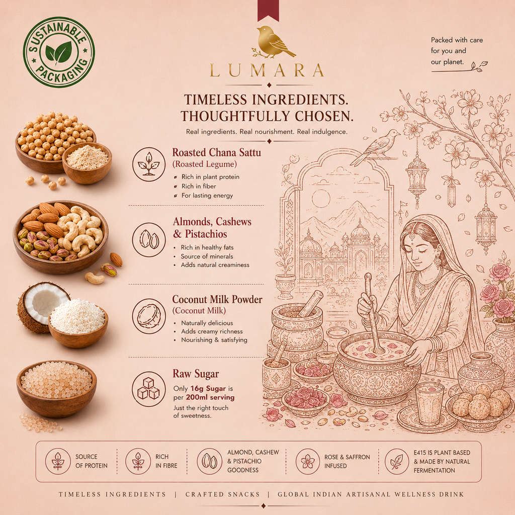 Lumara Almond Raga roasted chana sattu almond drink